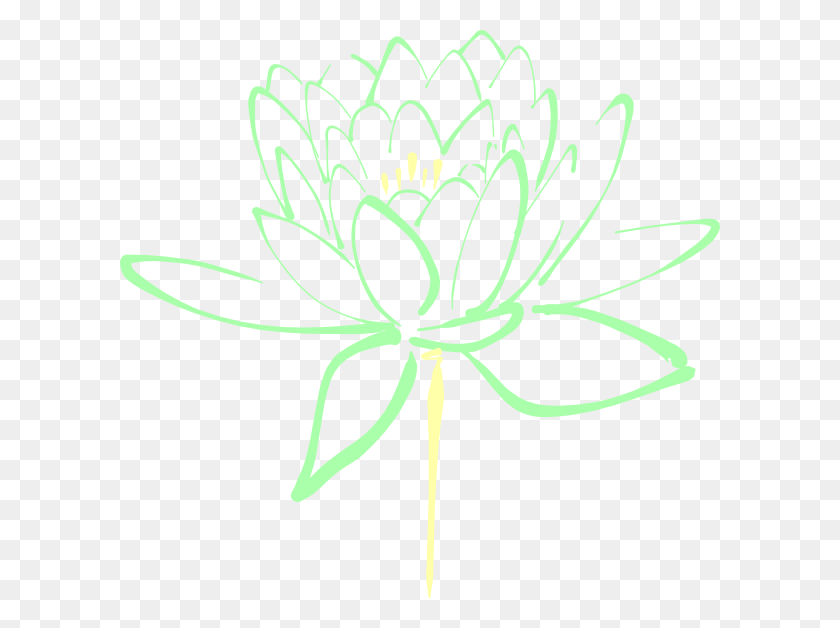 600x568 Mint Cream Lotus Clipart Png For Web - Mint Leaf Clip Art
