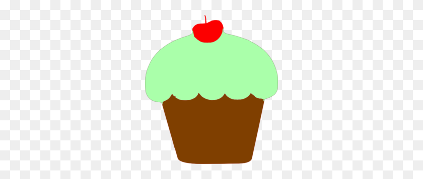 264x297 Mint Cupcake Clip Art - Cupcake Clipart