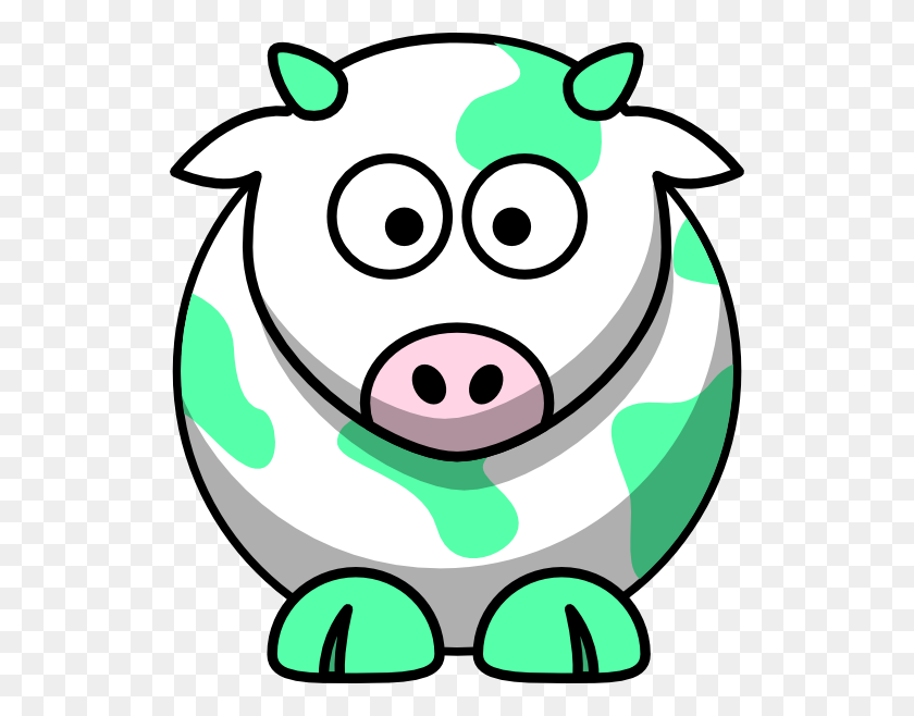 528x598 Mint Green Cow Png Clip Arts For Web - Free Cow Clipart