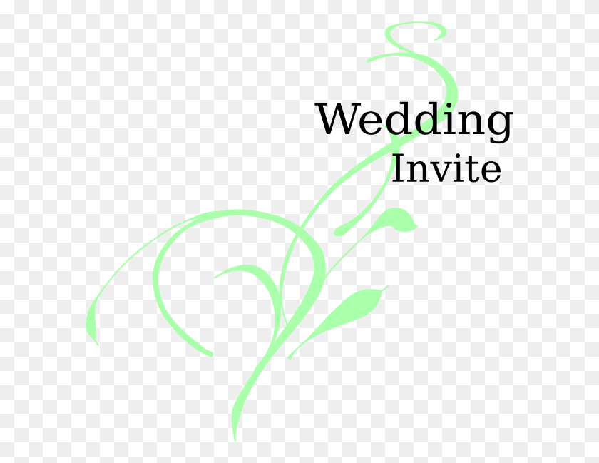 600x589 Mint Vine Wedding Clip Art - Wedding Invitation Clip Art
