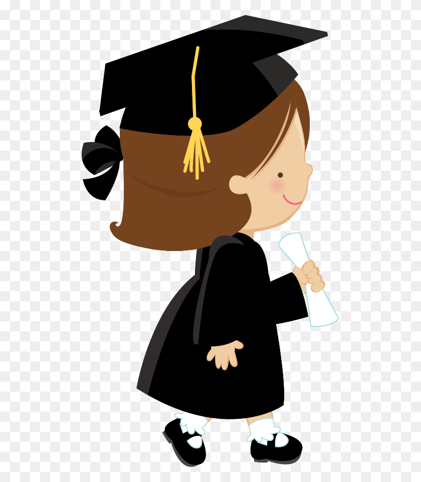 514x900 Minus - Cap And Gown Clipart