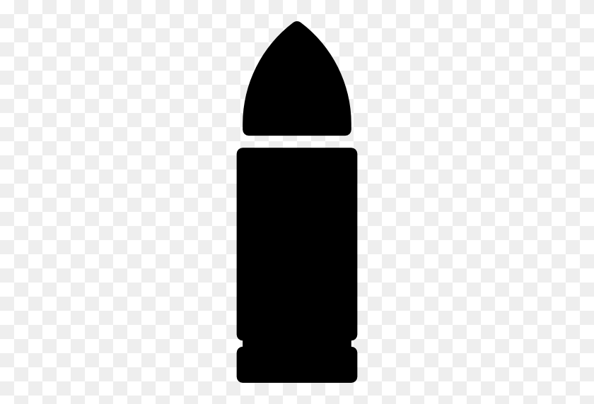 512x512 Miscellaneous, Bullet, Ammo, Weapons, Munition Icon - Bullet Clipart Black And White