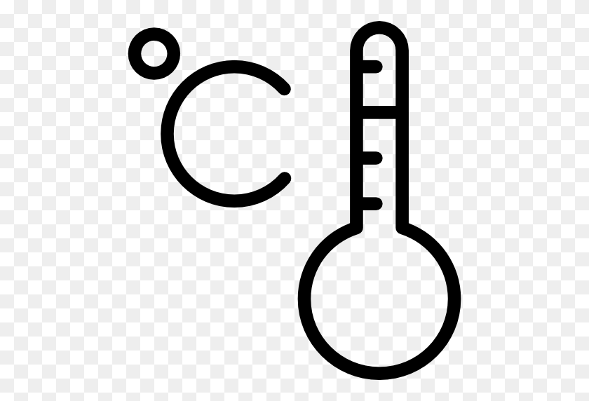 512x512 Miscellaneous, Temperature, Degrees, Thermometer, Tools - Thermometer Clipart Black And White