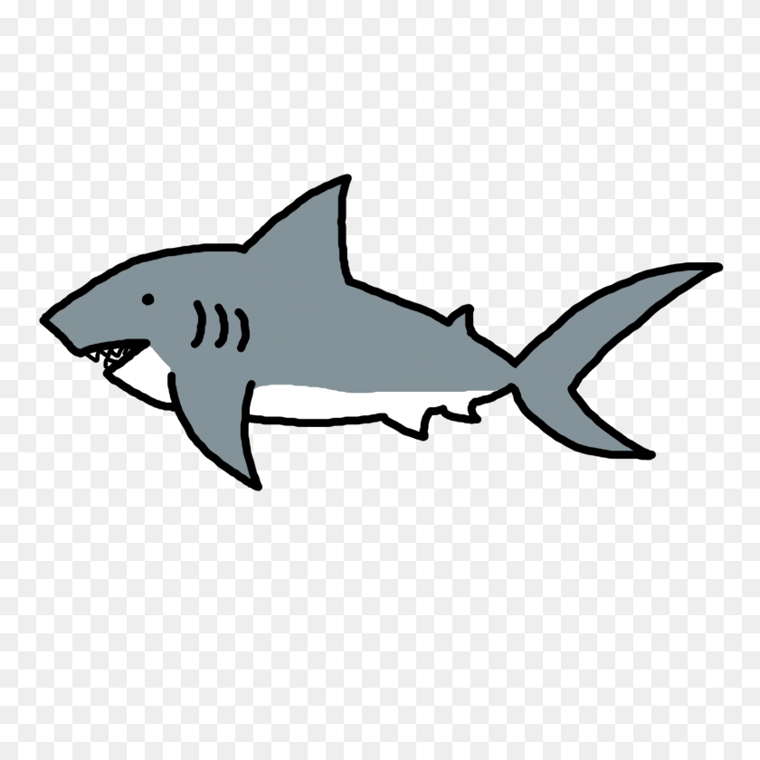 1500x1500 Mischievous Gray Shark - Mischievous Clipart