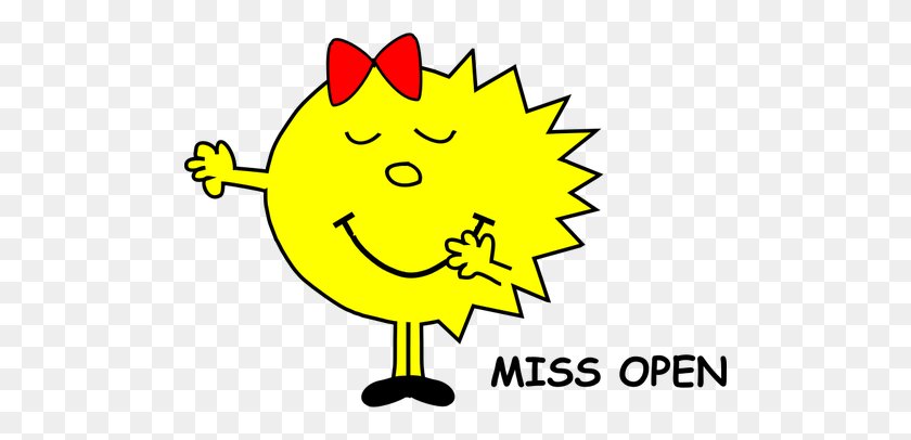 500x346 Miss Open Emoticon Vector Clipart - Geocaching Clipart