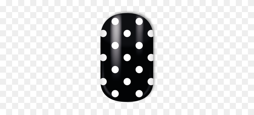 320x320 Miss Sophie's Sample Nail Wraps - White Dots PNG
