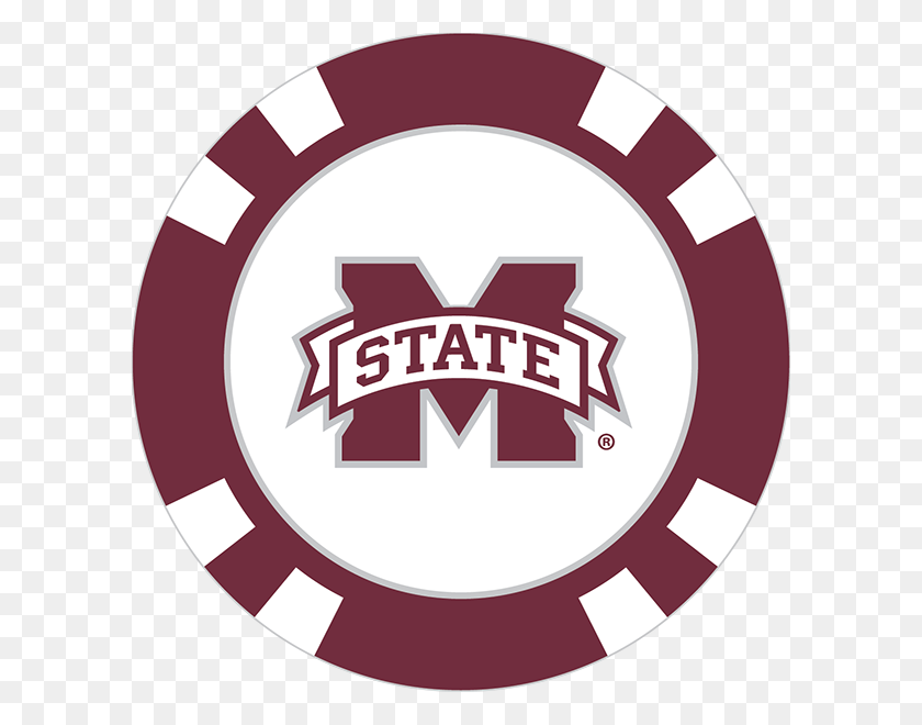 600x600 Mississippi State Bulldogs Poker Chip Ball Marcador - Mississippi State Logo Png