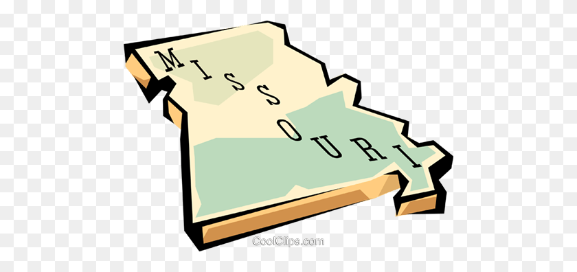 480x336 Missouri State Map Royalty Free Vector Clip Art Illustration - Missouri Clipart
