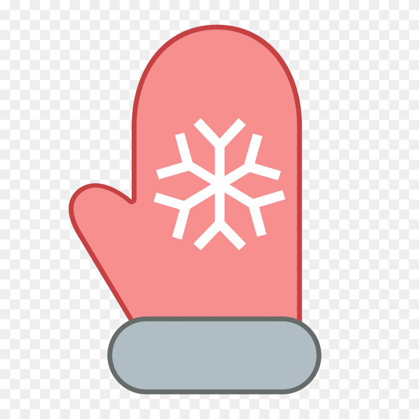 1600x1600 Mitten Icon - Snowflake Background PNG