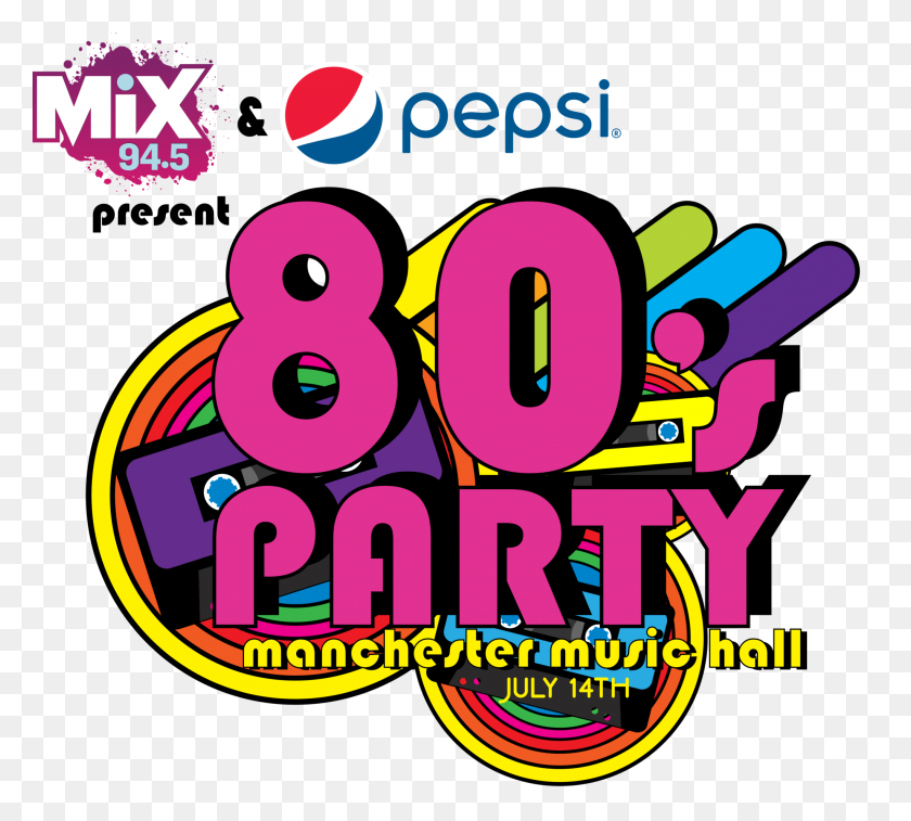 2048x1831 Билеты На Вечеринку Mix И Pepsi В Манчестерский Мюзик-Холл - 80-Х Png