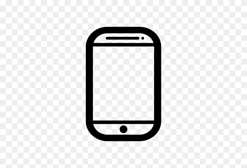 512x512 Смешанный Мобильный Черный Значок - Iphone Clipart Черный И Белый