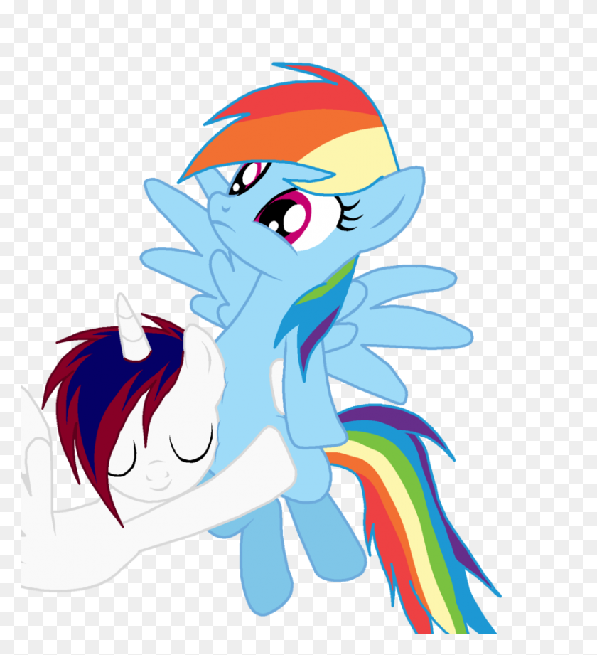 850x939 Mlp Listening Rainbow Dash's Hungry Belly - Listening PNG