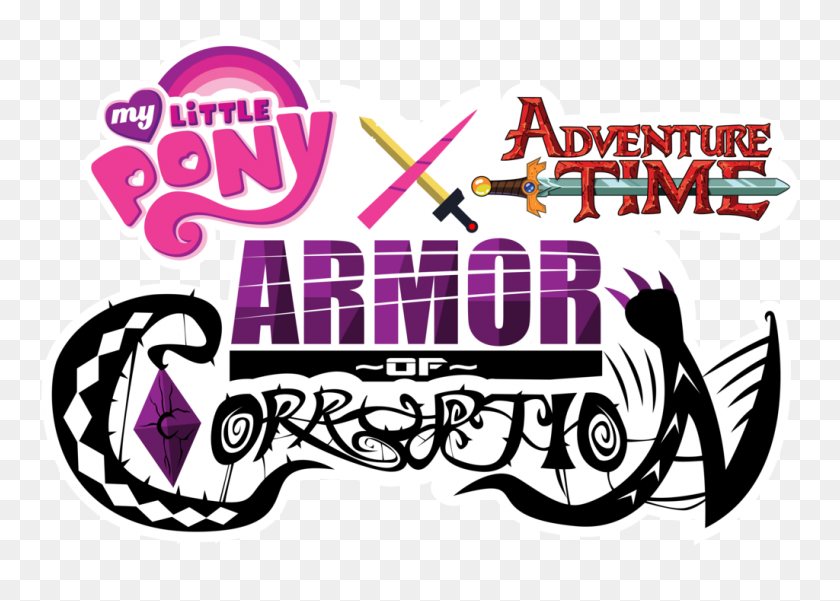 1024x711 Mlp X Adventure Time Armor Of Corruption Logo - Adventure Time Logo PNG