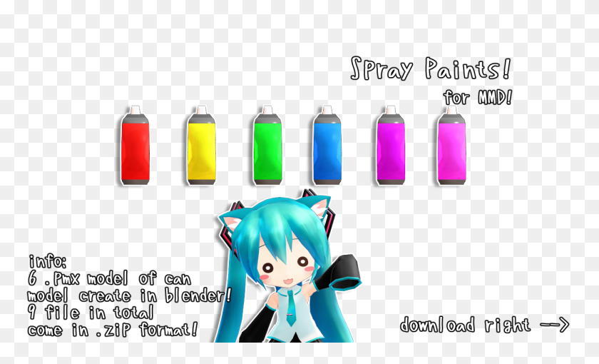 1300x750 Mmd Dl Spray Paint!! - Spray Paint Can PNG