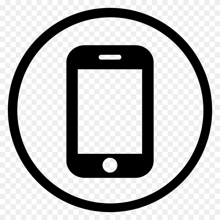 980x980 Mobile Phone Alert Png Icon Free Download - White Phone PNG