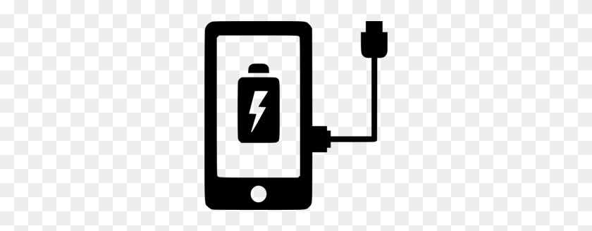 260x268 Mobile Phone Battery Clipart - Car Battery Clipart