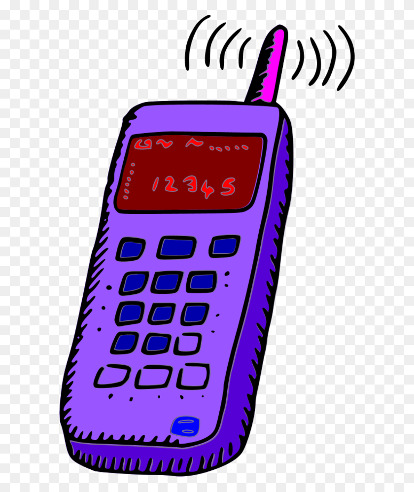600x938 Mobile Phone Clipart - Rotary Phone Clipart