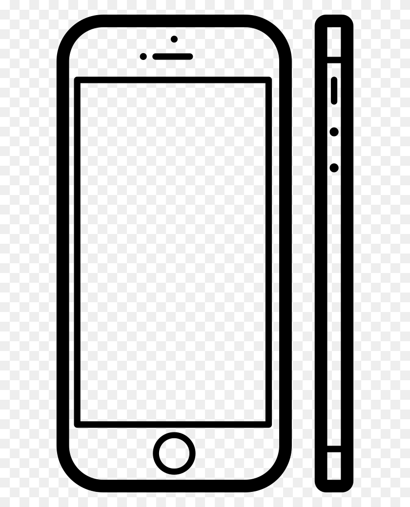 610x980 Teléfono Móvil Modelo Popular De Apple Iphone Png Icono Gratis - Iphone 5S Png