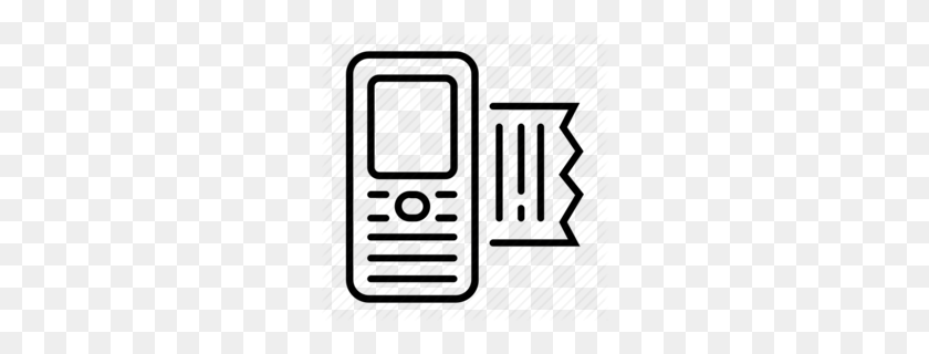 260x260 Мобильные Телефоны Клипарт - Телефон Клипарт Черный И Белый