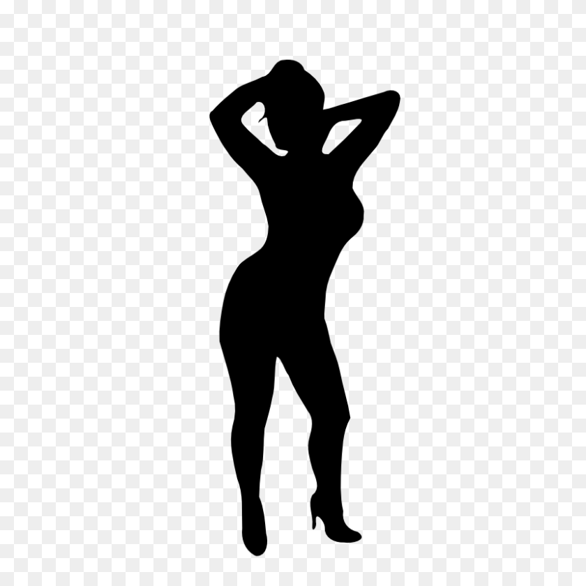 800x800 Model Clipart Woman Body - Underwear Clipart Black And White