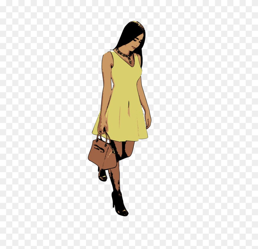 530x750 Model Dress Woman Download Clothing - Girl Dress Clipart