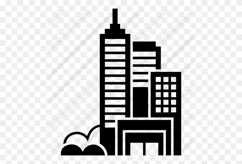 512x512 Modern City Towers Buildings Group - City Buildings PNG