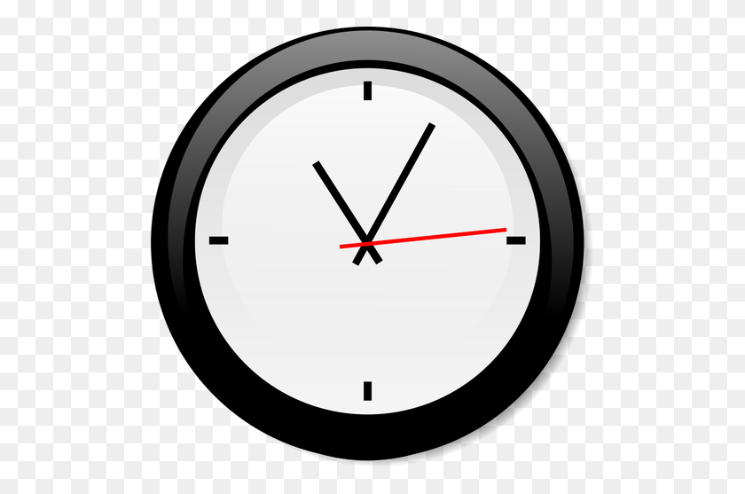 500x497 Modern Clock Vector Image - Reloj Clipart