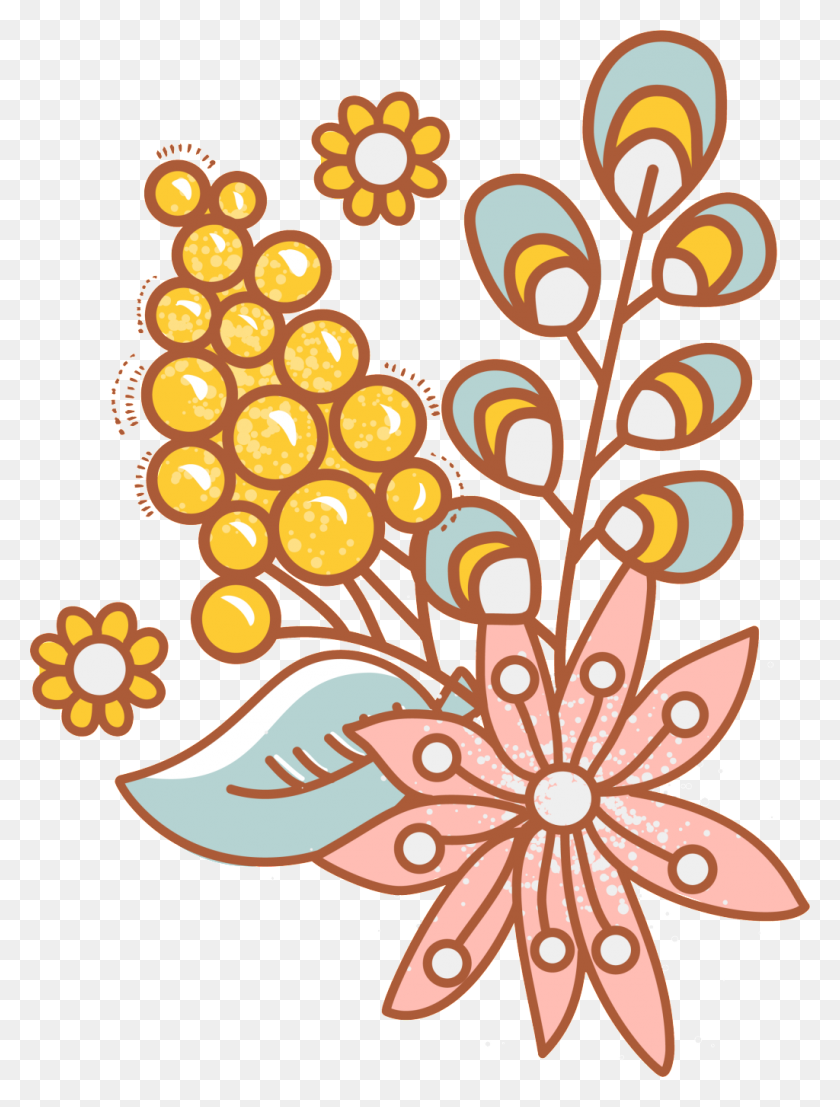 1024x1375 Pintado A Mano Moderno De Flores De Acuarela Transparente Png Gratis - Flores De Acuarela Png