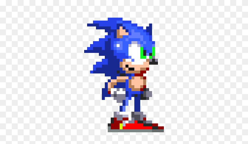Загрузите эту потрясающую картинку Современный Sonic Sprite Pixel Art Maker...