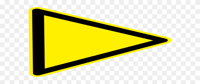 600x296 Triángulo Amarillo Modificado - Clipart De Bandera De Triángulo