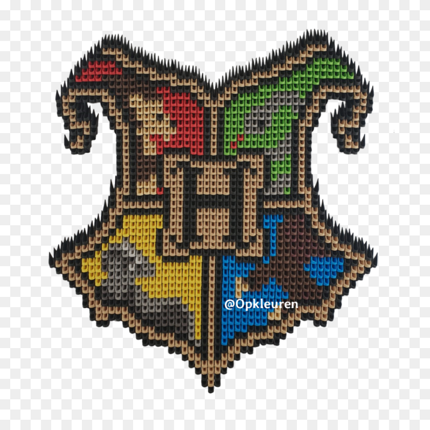 1024x1024 Modular Origami Hogwarts Crest - Hogwarts Crest PNG
