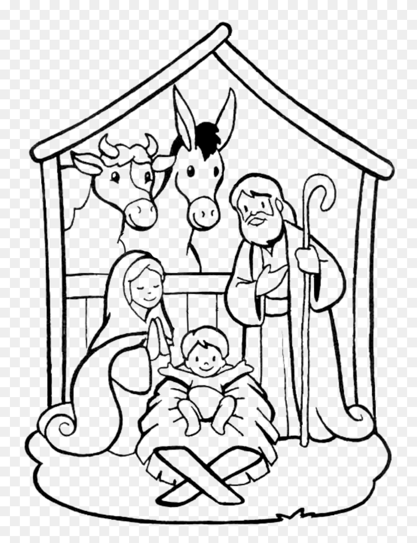 1206x1600 Molde Santo Eva - Nativity Scene Clipart Black And White