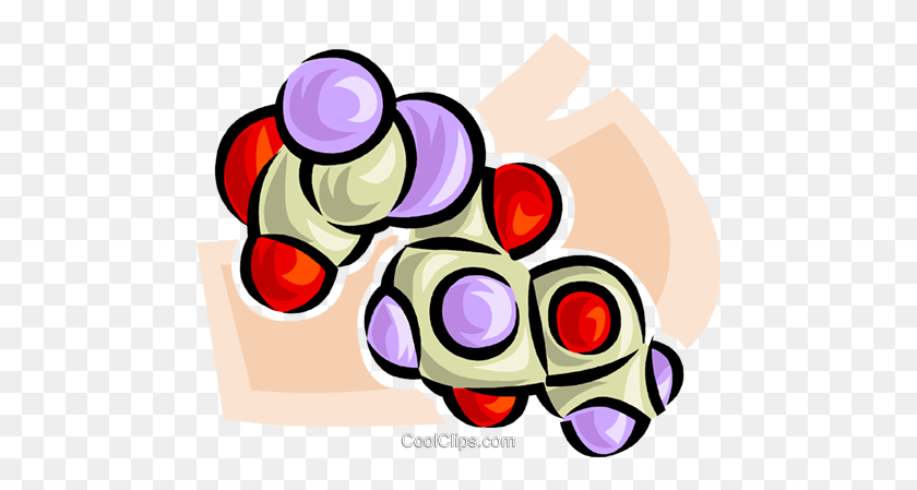 480x389 Moleculesatoms Royalty Free Vector Clip Art Illustration - Molecule Clipart