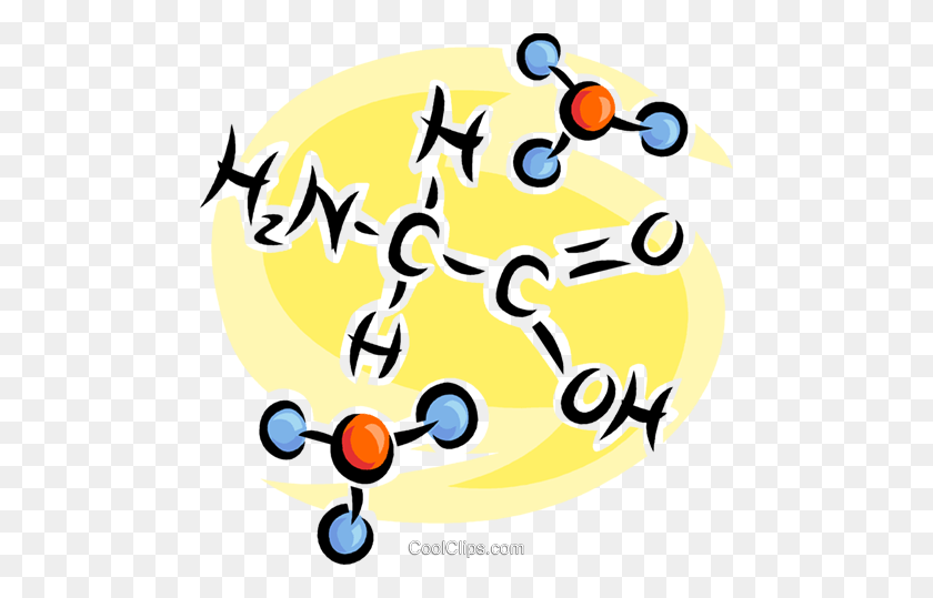 480x479 Moléculas De Átomos Libres De Regalías Imágenes Prediseñadas De Vector Ilustración - Moléculas De Imágenes Prediseñadas