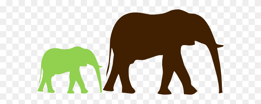 600x274 Mom And Baby Elephant Clip Art - Mom And Baby Elephant Clipart