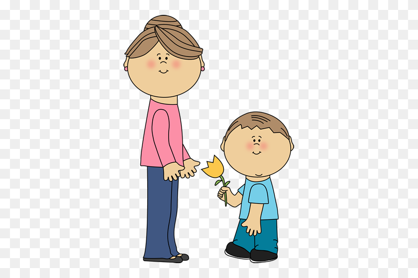 343x500 Mamá, Madre E Hijo Clipart Vector Libre Para Descarga Gratuita - Despido Clipart