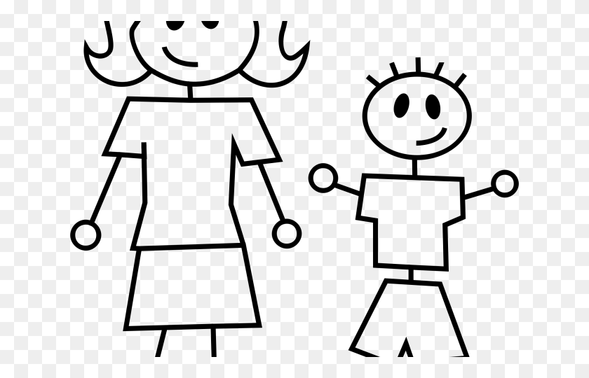 640x480 Mommy Clipart Stick Figure - Mom Clipart Black And White