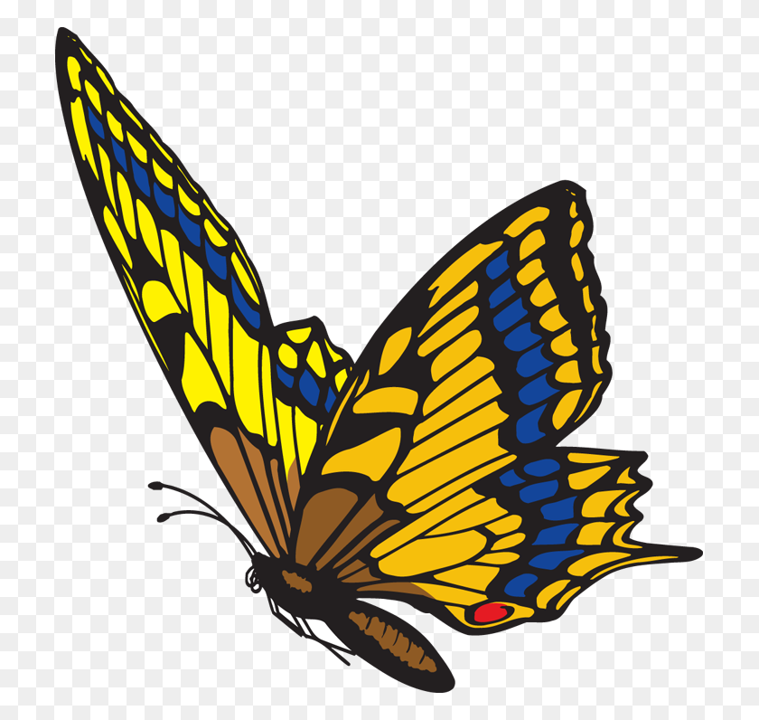 717x736 Monarch Butterfly Clip Art - Creative Commons Clipart