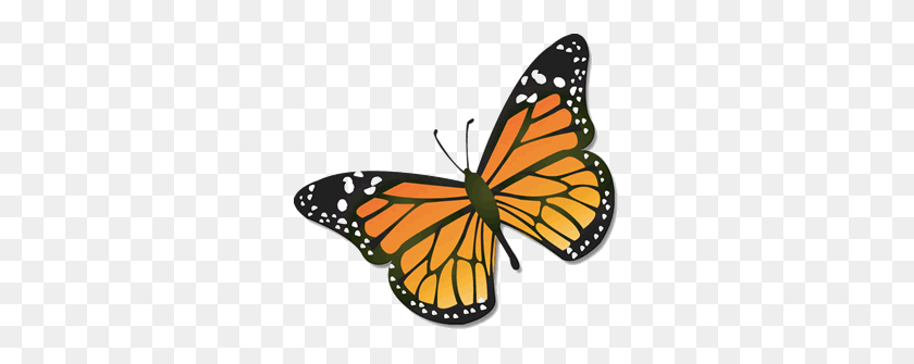 300x275 Monarch Butterfly Clipart Butterfly Wing - Butterfly Wings Clipart