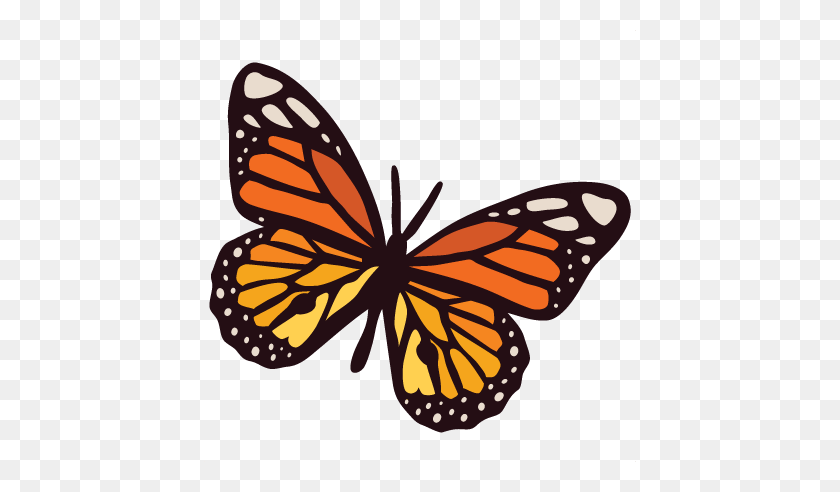 432x432 Бабочка Монарх Сокращает Альбом Для Вырезок Милый Клипарт - Бабочка Монарх Png