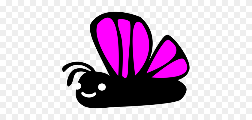 443x340 Бабочка Монарх Насекомое Кисть Бабочки Бабочки Бесплатно Цвет - Симпатичные Бабочки Клипарт