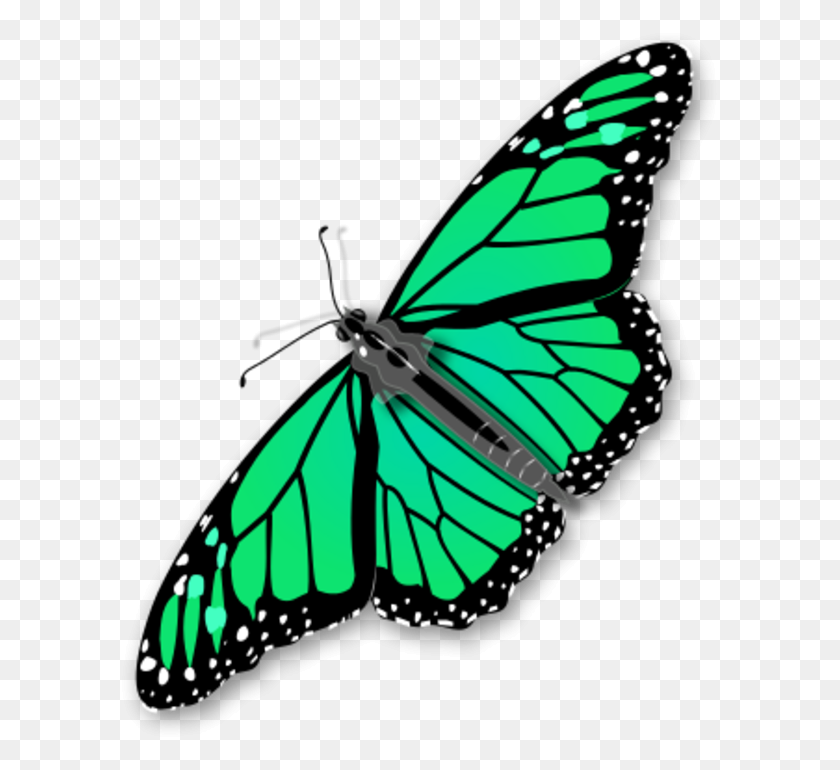 600x710 Monarch Butterfly Vector Clip Art Image - Transparent Butterfly Clipart