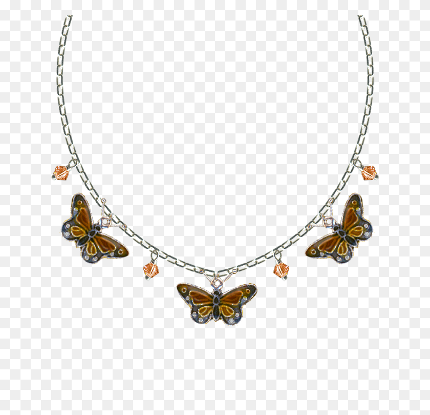 750x749 Monarch Pc Necklace Bamboo Jewelry - Necklace PNG
