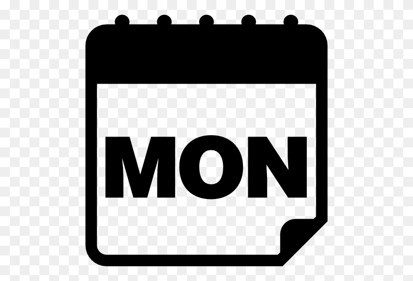 512x512 Monday Calendar Page - Monday PNG