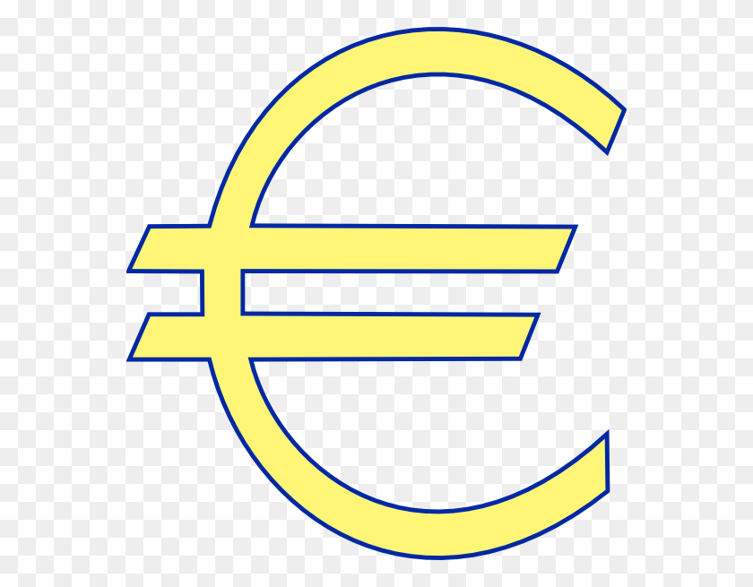 558x595 Monetary Euro Symbol Clip Art - Euro Clipart