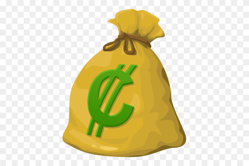 417x500 Money Bag Icon - Money Bag PNG