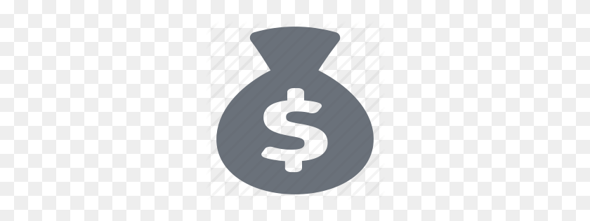 256x256 Money Bag Icon Png, Money Icons - Money Bag Emoji PNG