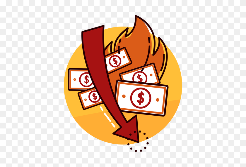 512x512 Money Burn Rate Icon - Money Vector PNG