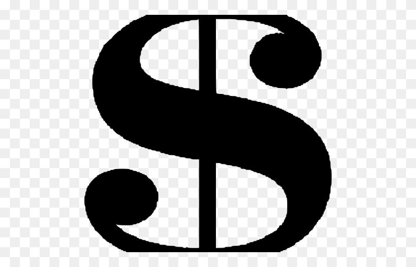 640x480 Деньги Клипарт Знак Доллара - Доллар Билл Картинки Черный И Белый