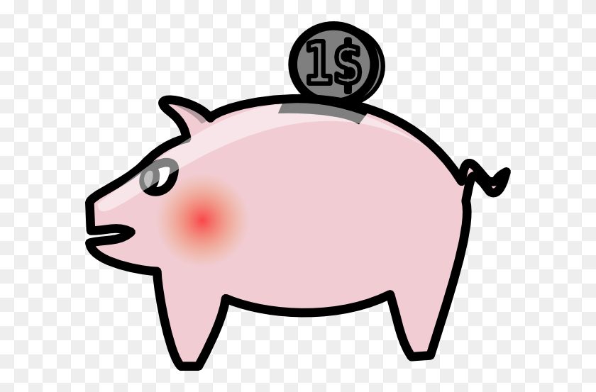 600x493 Money Clipart Pig - Pig Nose Clipart